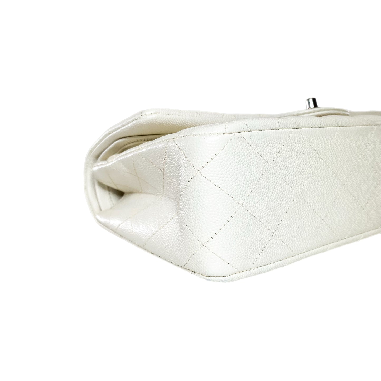 Chanel White Medium Double Flap Bag