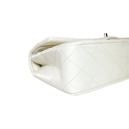 Chanel White Medium Double Flap Bag