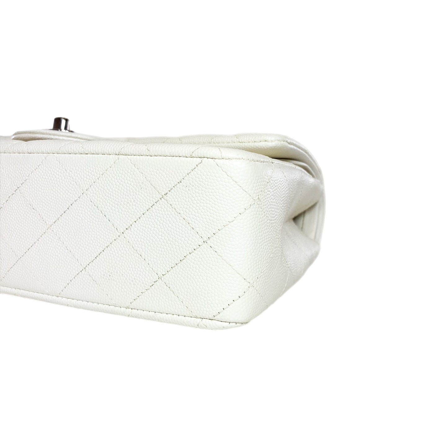 Chanel White Medium Double Flap Bag