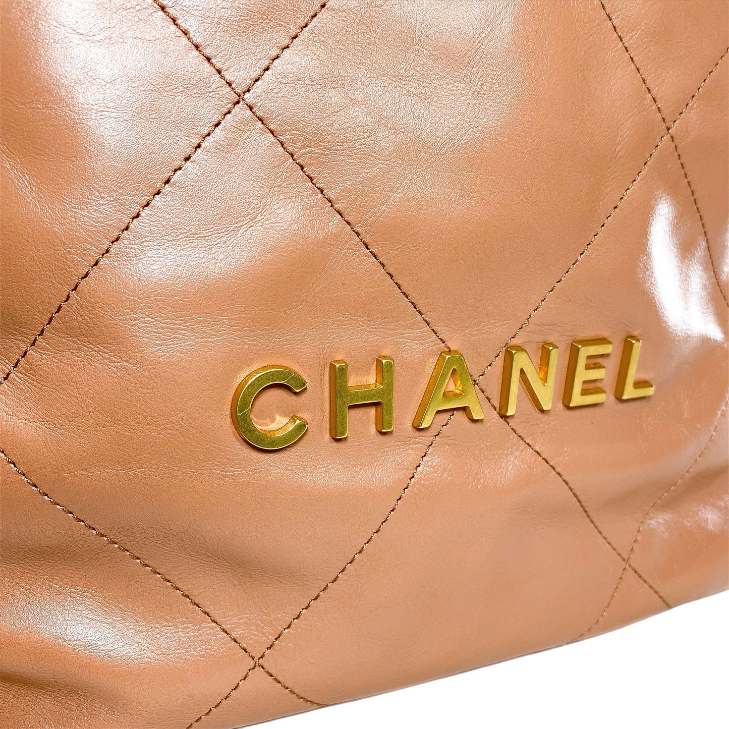 Chanel 22 Camel Quilted Backpack