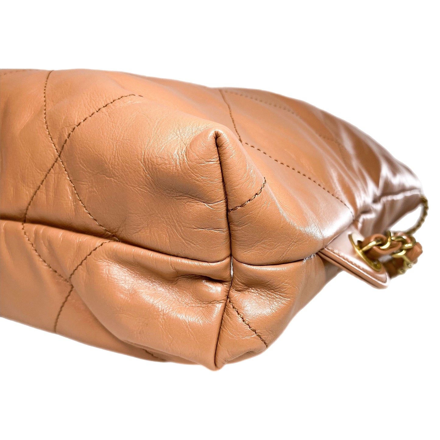 Chanel 22 Camel Quilted Backpack