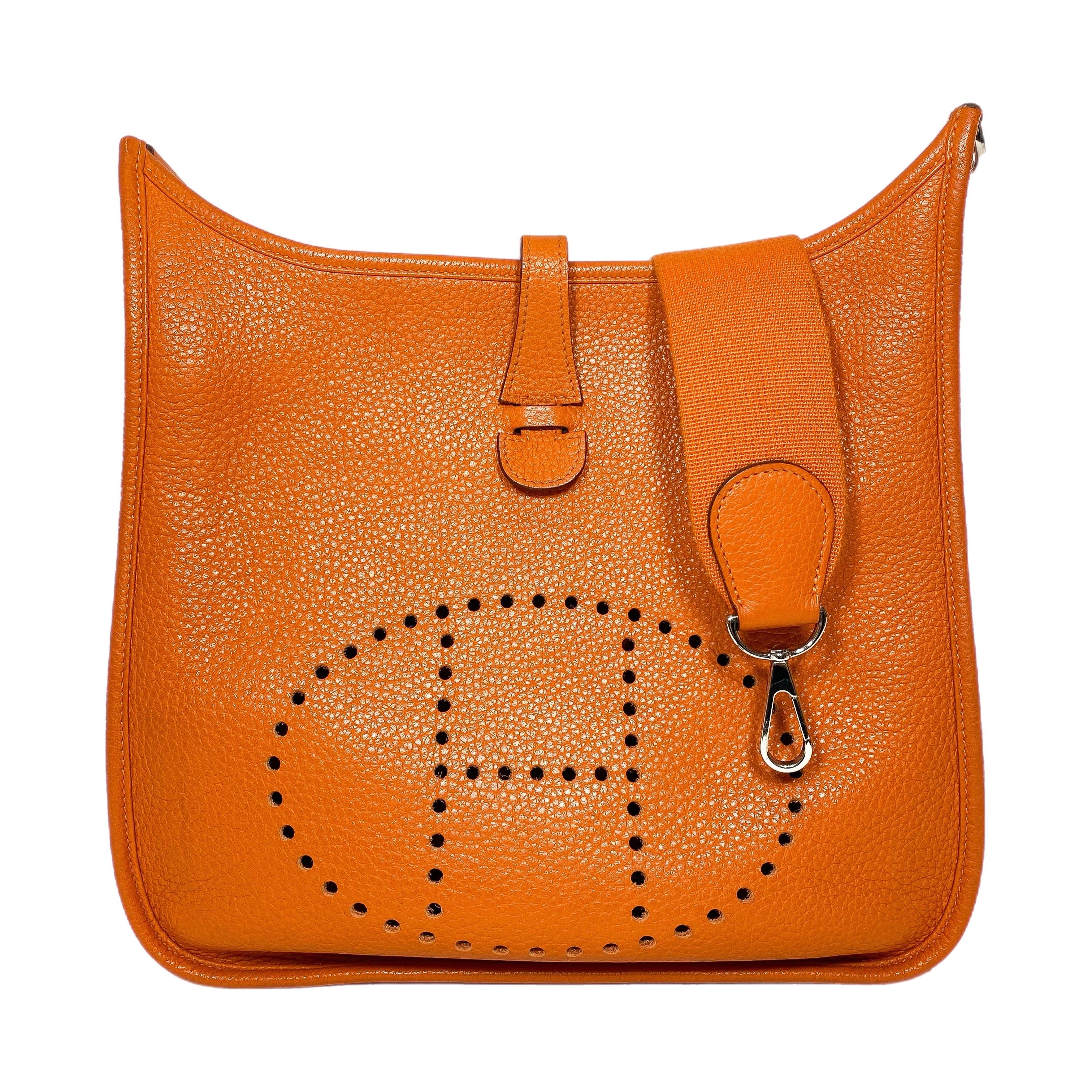 Hermes Evelyne PM Orange Palladium Hardware