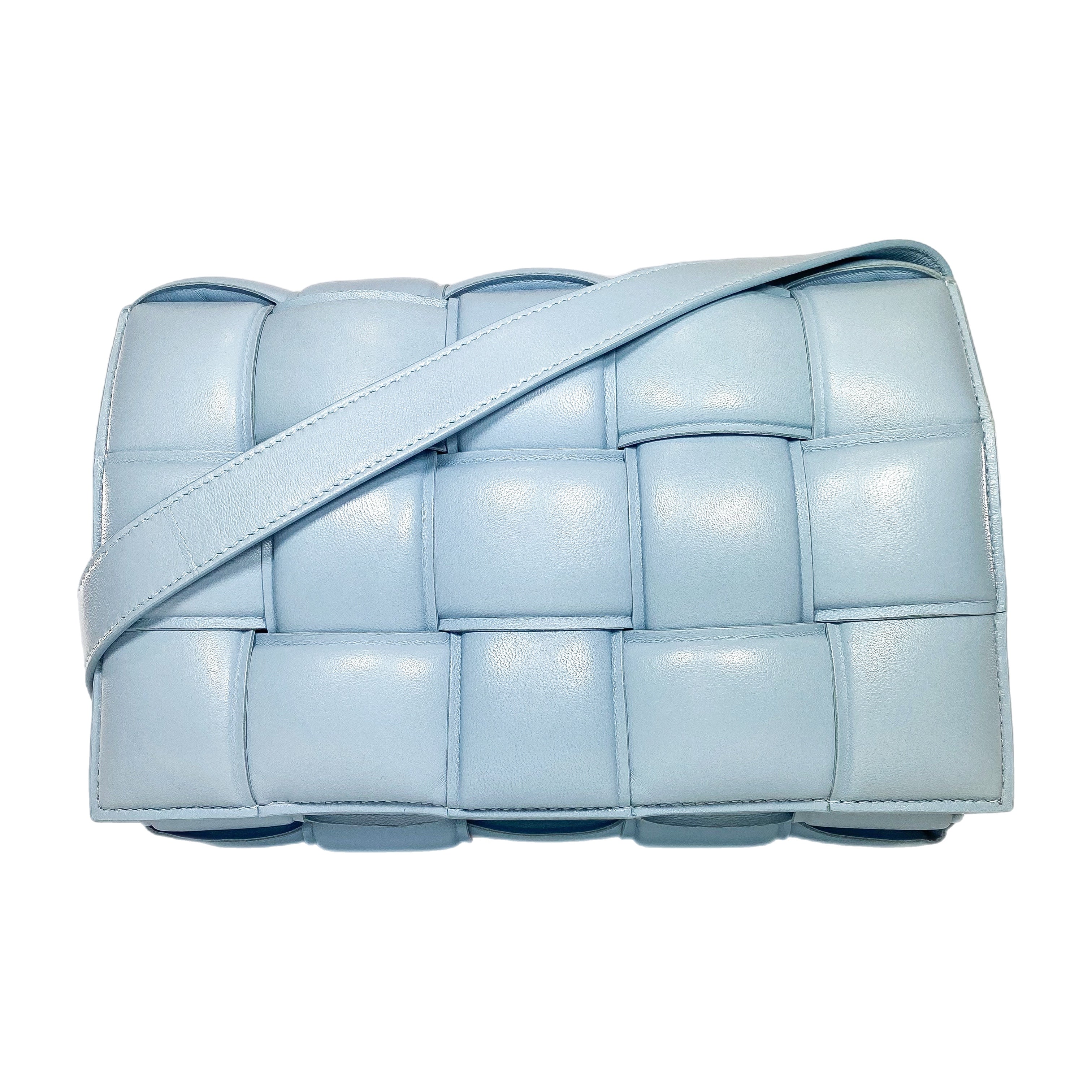 Bottega Veneta Light Blue Padded Cassette Bag