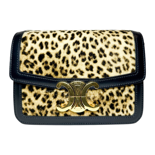 Celine Leopard Teen Triomphe Bag