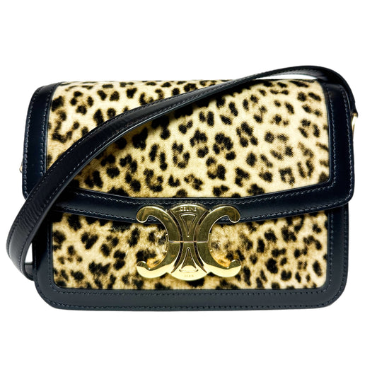 Celine Leopard Teen Triomphe Bag