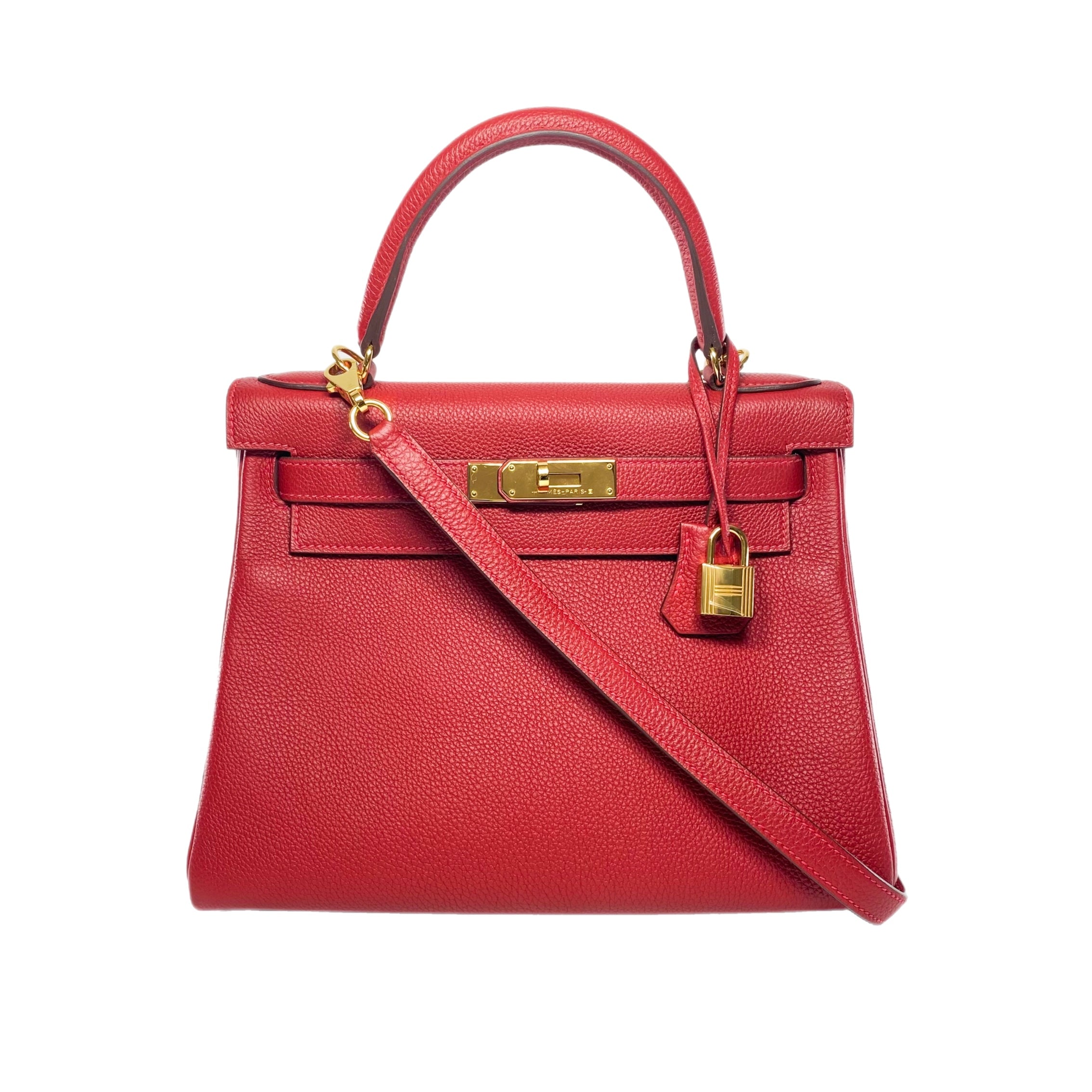 Hermes Kelly 28 Rouge Garance Togo