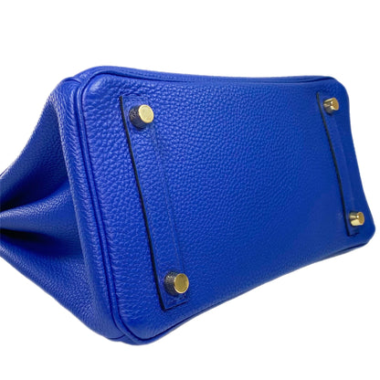 Hermes Birkin 25 Bleu Electric Togo Gold Hardware