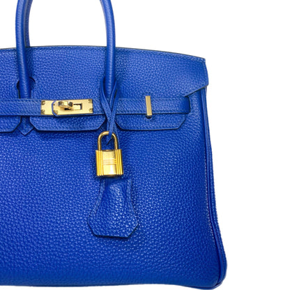 Hermes Birkin 25 Bleu Electric Togo Gold Hardware