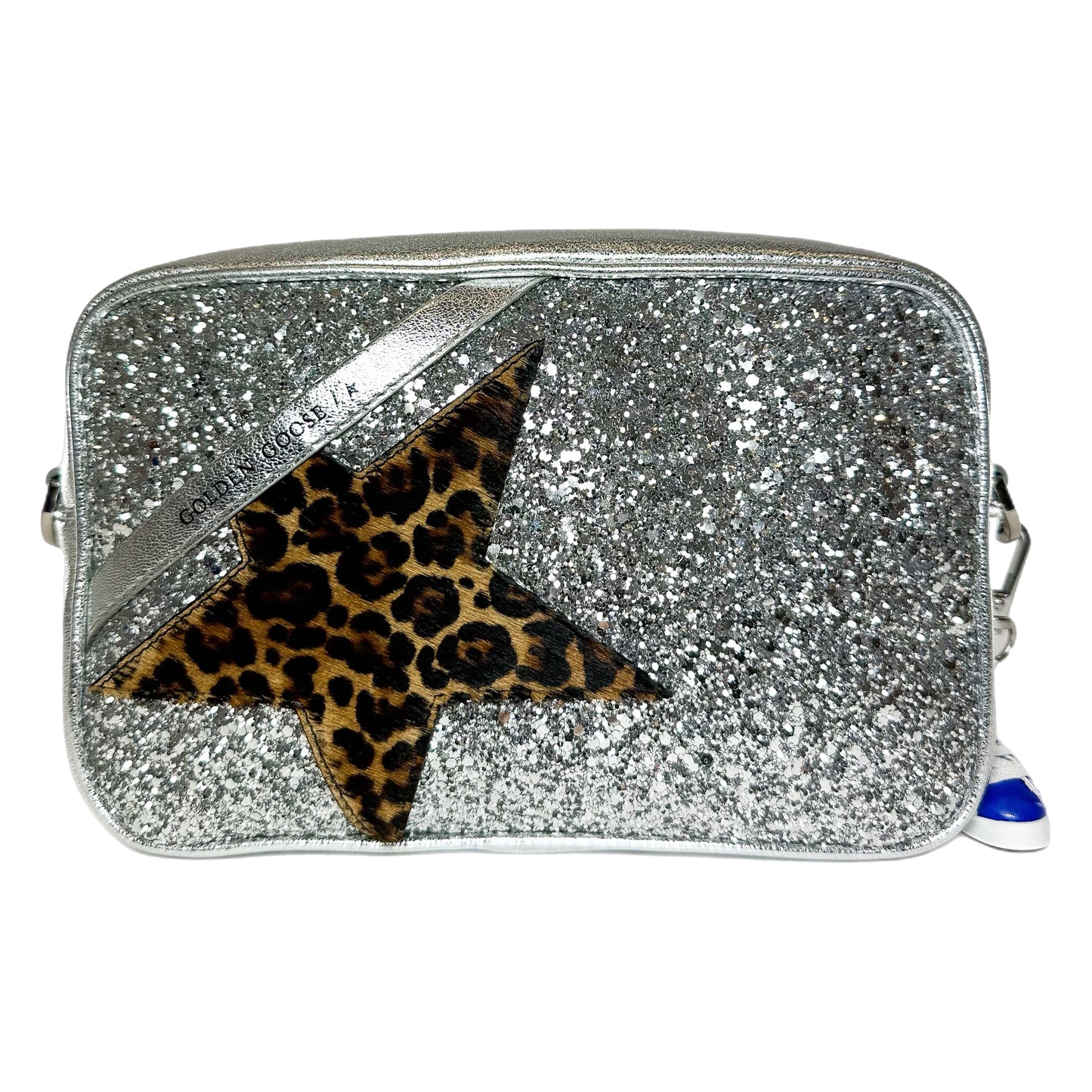 Golden Goose Silver Logo Star Crossbody Bag