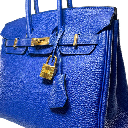 Hermes Birkin 25 Bleu Electric Togo Gold Hardware