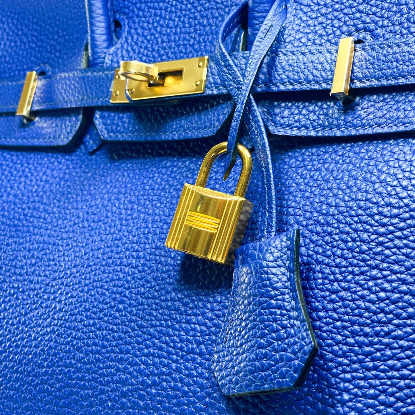 Hermes Birkin 25 Bleu Electric Togo Gold Hardware