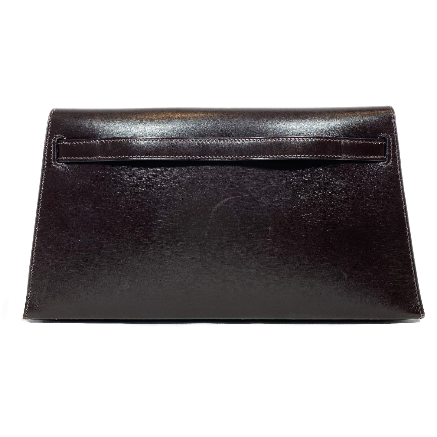 Vintage Hermes Kelly Elan Dark Brown Gold Hardware