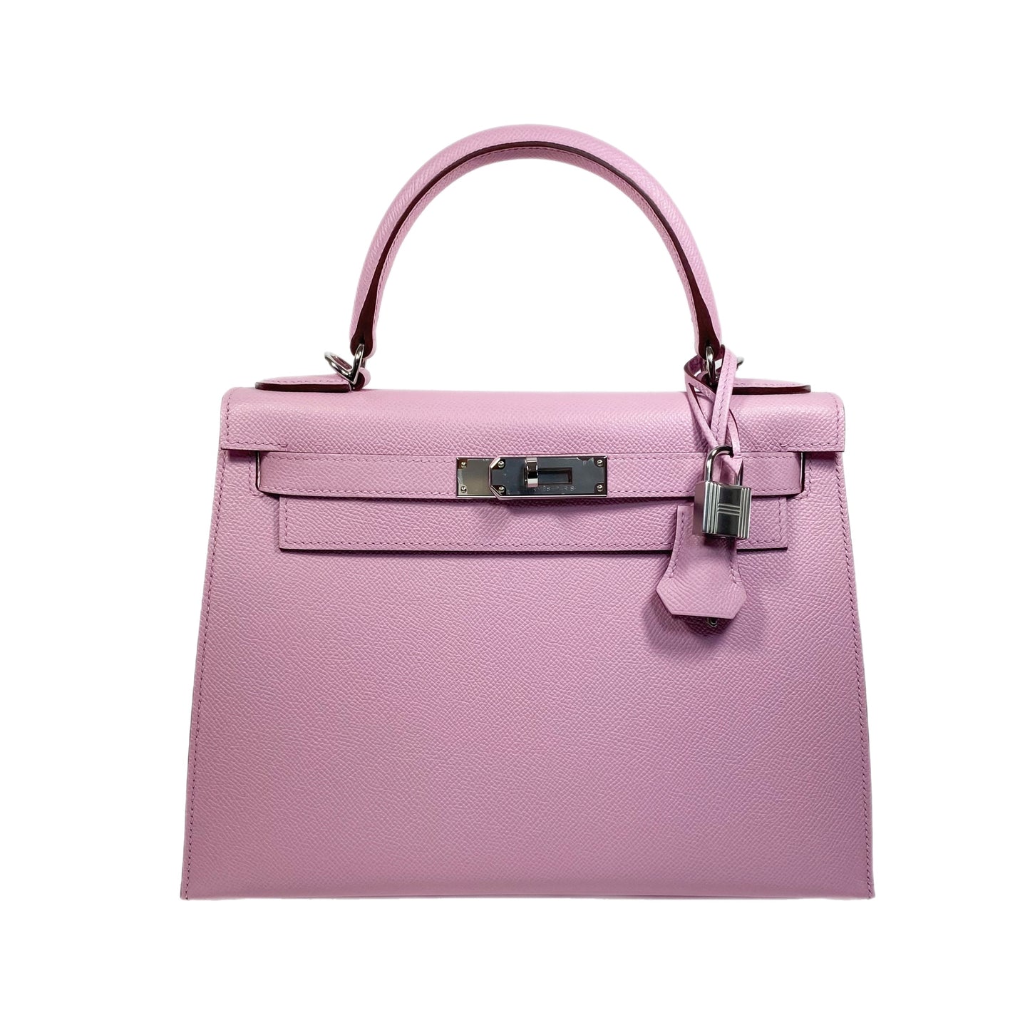 Hermes Kelly Sellier 28 Mauve Sylvestre Epsom Palladium Hardware