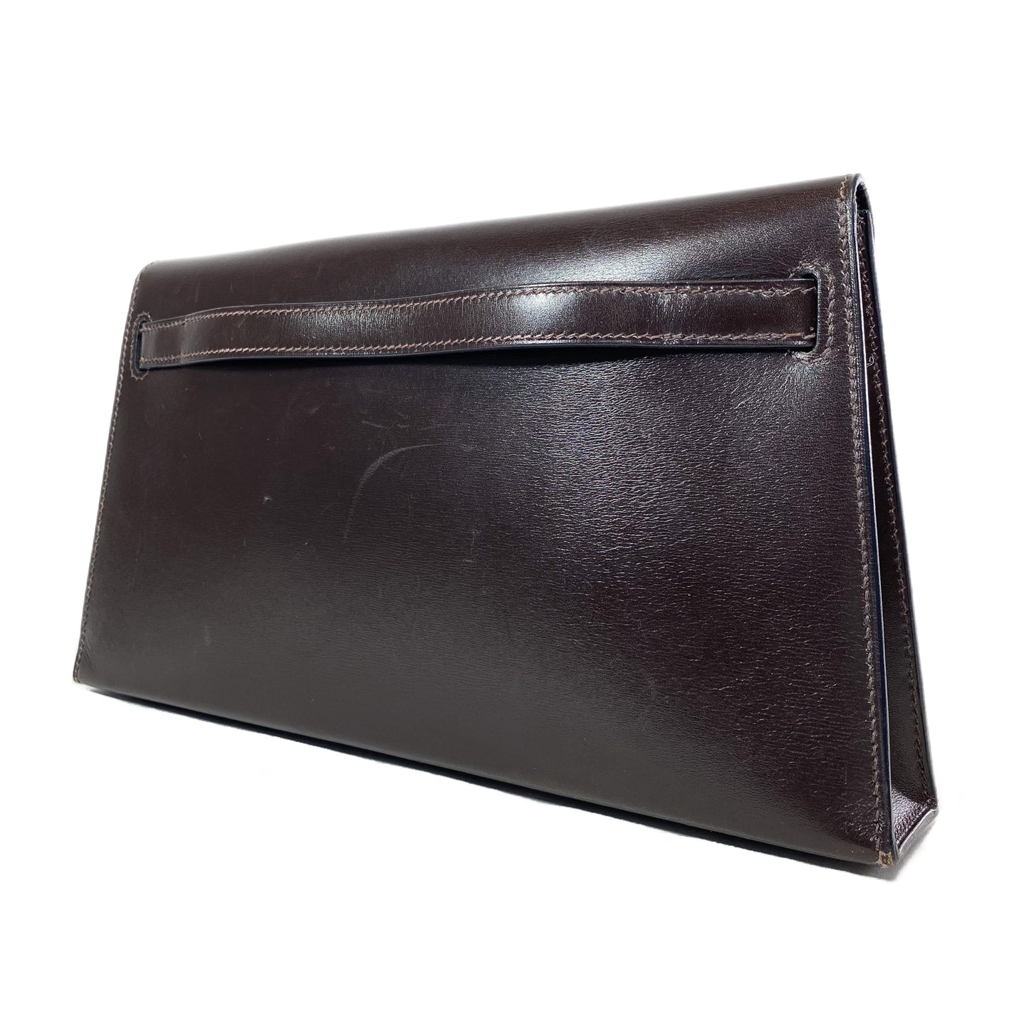 Vintage Hermes Kelly Elan Dark Brown Gold Hardware