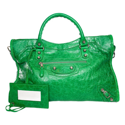 Balenciaga Vert Poker Motorcycle City Bag