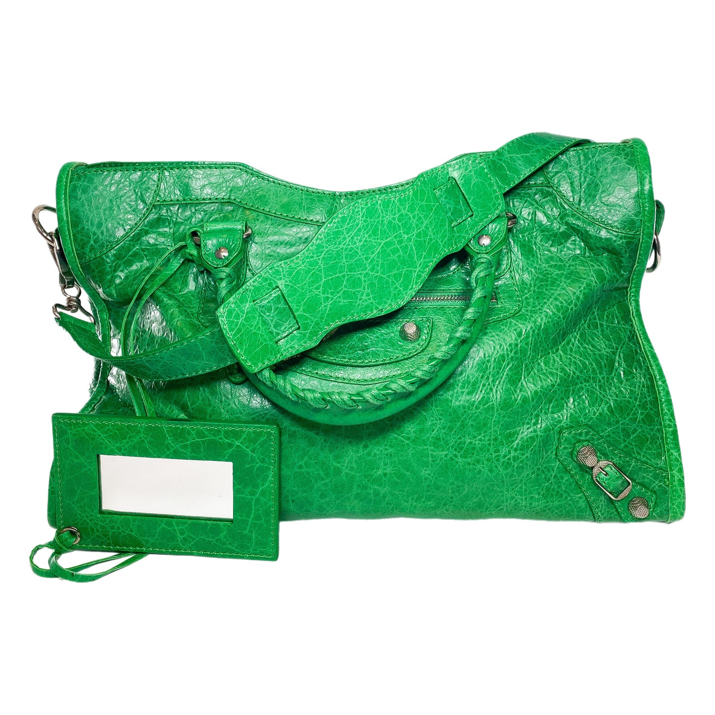 Balenciaga Vert Poker Motorcycle City Bag