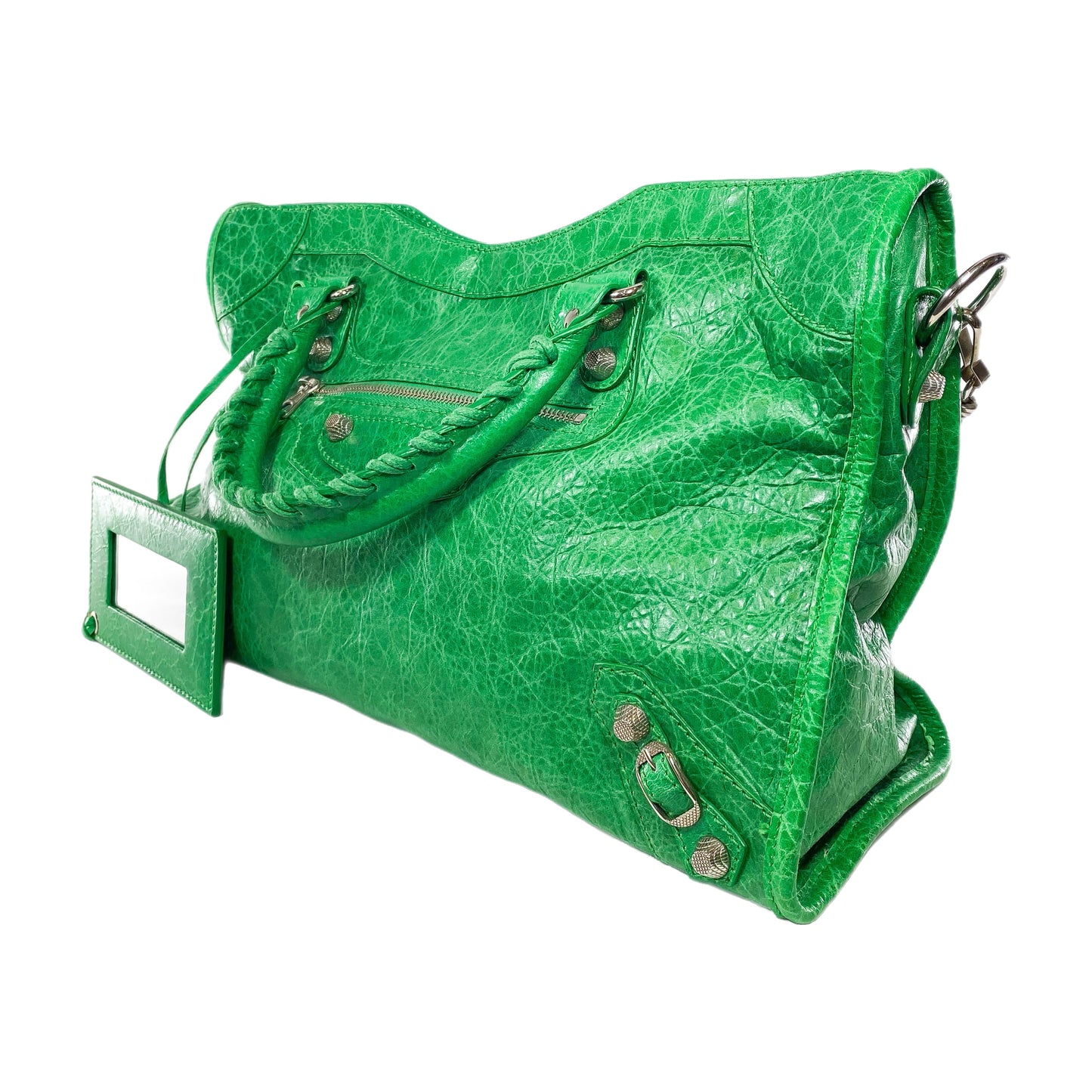 Balenciaga Vert Poker Motorcycle City Bag