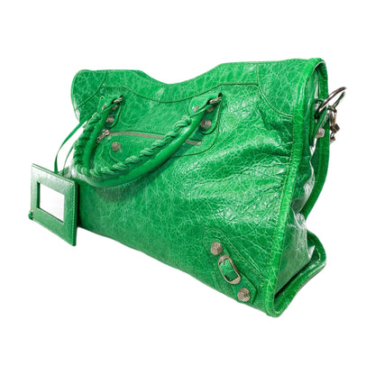 Balenciaga Vert Poker Motorcycle City Bag