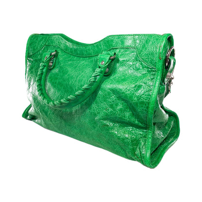 Balenciaga Vert Poker Motorcycle City Bag