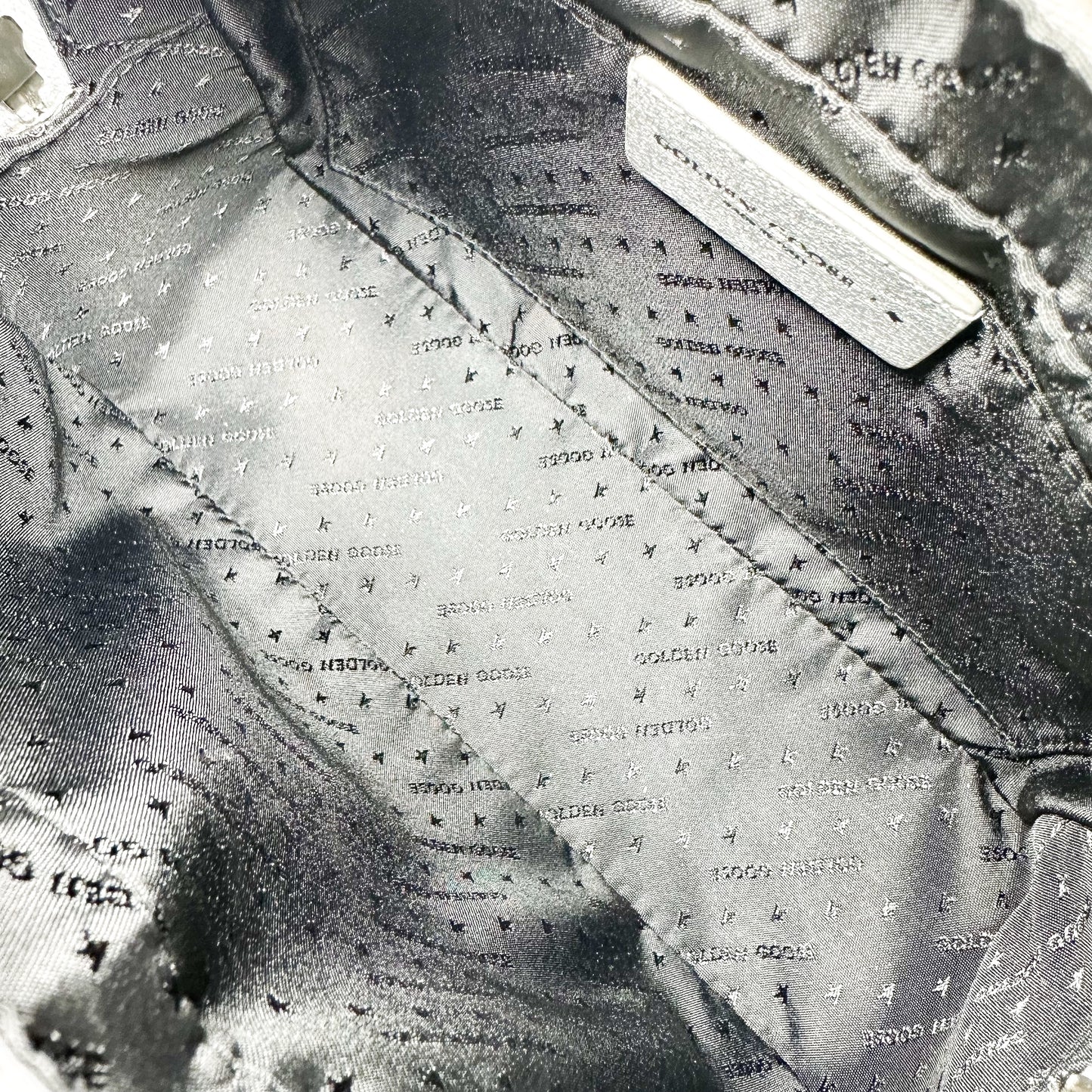 Golden Goose Silver Logo Star Crossbody Bag