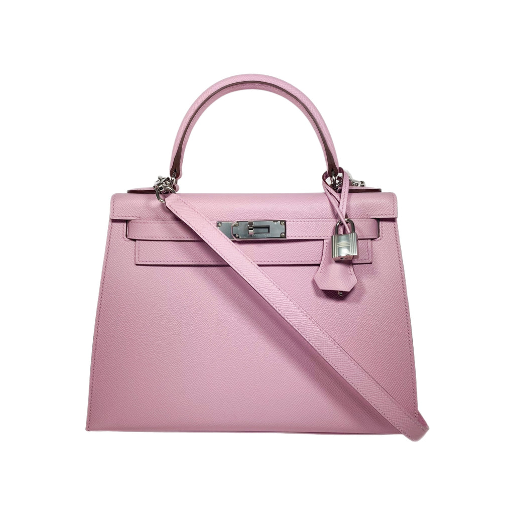 Hermès Kelly 25 Mauve Sylvestre Sellier Epsom Palladium Hardware PHW — The  French Hunter