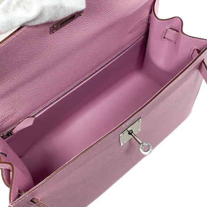 Hermes Kelly Sellier 28 Mauve Sylvestre Epsom Palladium Hardware