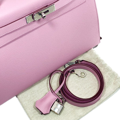 Hermes Kelly Sellier 28 Mauve Sylvestre Epsom Palladium Hardware