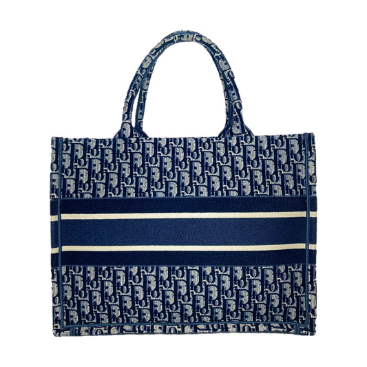 Dior Navy Velour Oblique Book Tote
