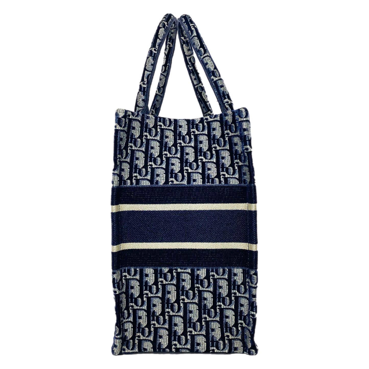 Dior Navy Velour Oblique Book Tote