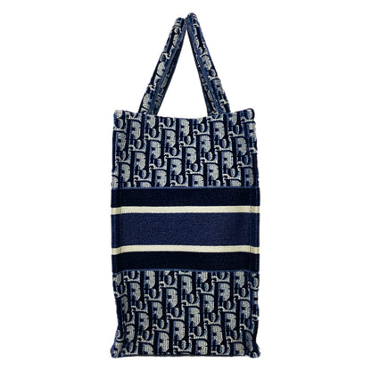 Dior Navy Velour Oblique Book Tote