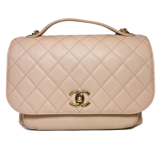 Chanel Beige Business Affinity Flap Bag