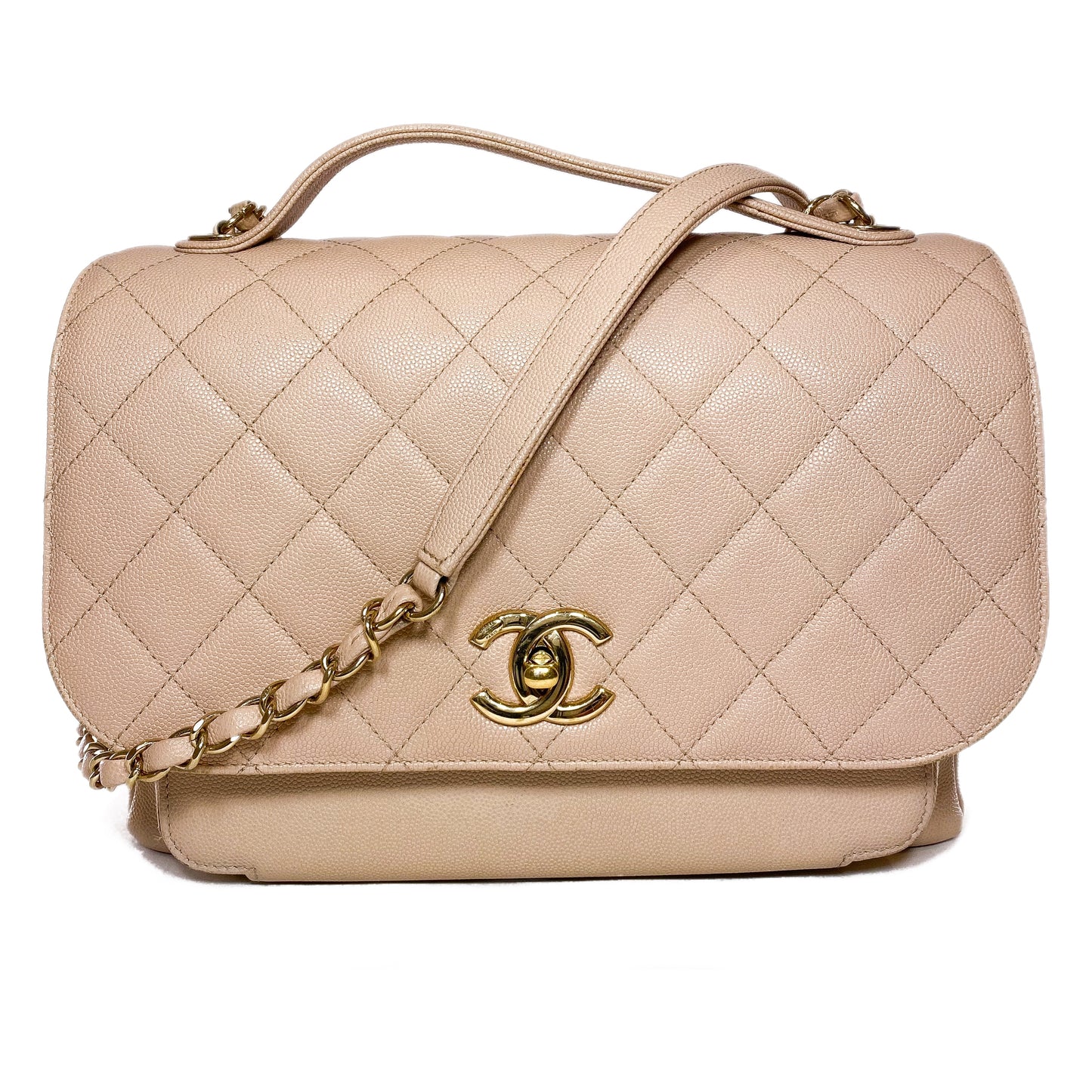 Chanel Beige Business Affinity Flap Bag
