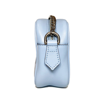 Gucci Light Blue Mini GG Marmont Chain Shoulder Bag