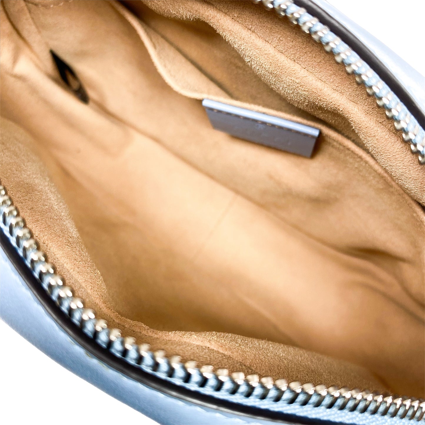 Gucci Light Blue Mini GG Marmont Chain Shoulder Bag