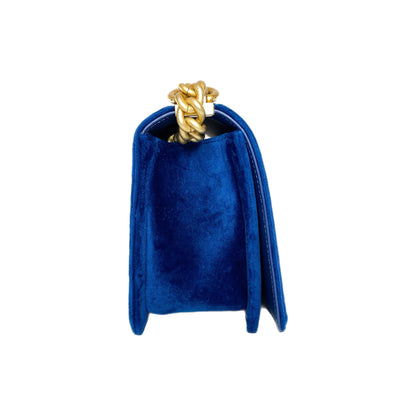 Chanel Royal Blue Velvet Boy Bag