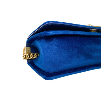 Chanel Royal Blue Velvet Boy Bag
