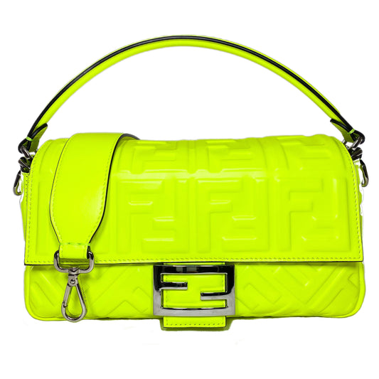 Fendi x Marc Jacobs Neon Yellow Quilted Baguette