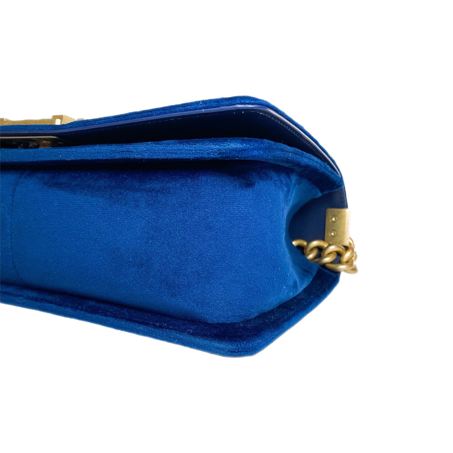 Chanel Royal Blue Velvet Boy Bag
