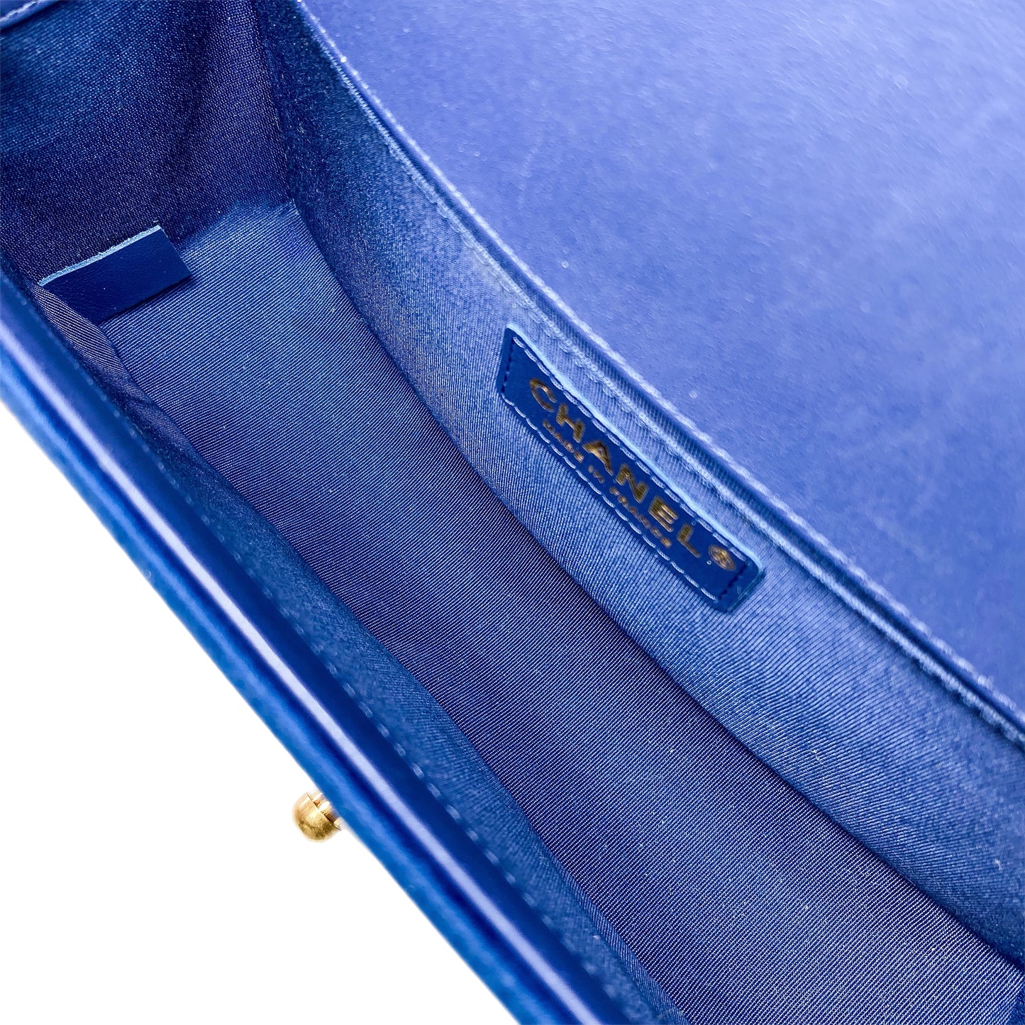 Chanel Royal Blue Velvet Boy Bag