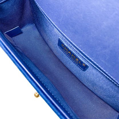 Chanel Royal Blue Velvet Boy Bag