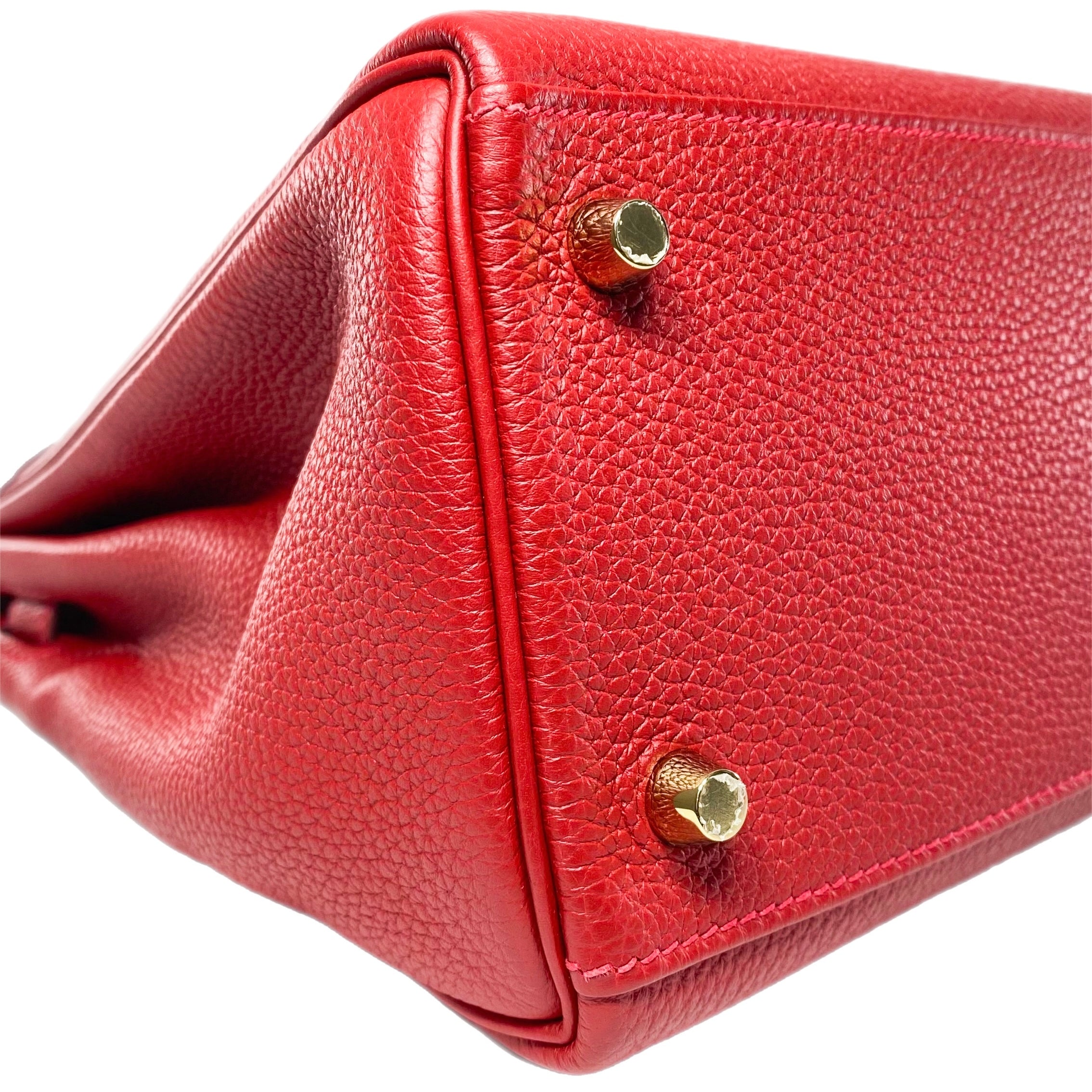 Hermes Rouge Garance Togo Birkin 25