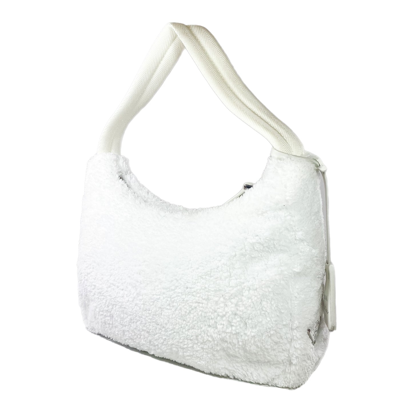 Prada White Terry Cloth Re-Edition Hobo Bag