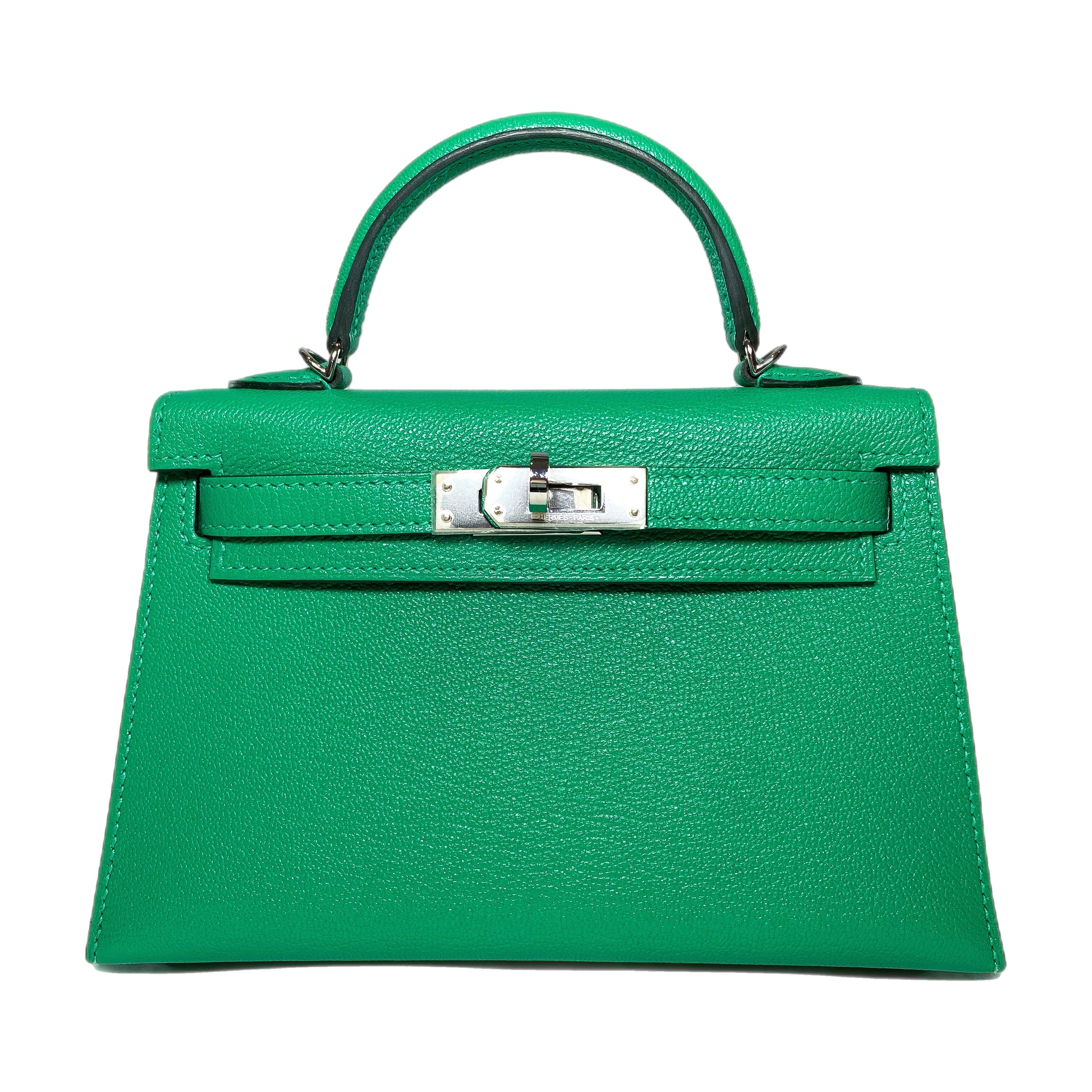 Hermes Mini Kelly 20 Menthe Chevre Palladium Hardware