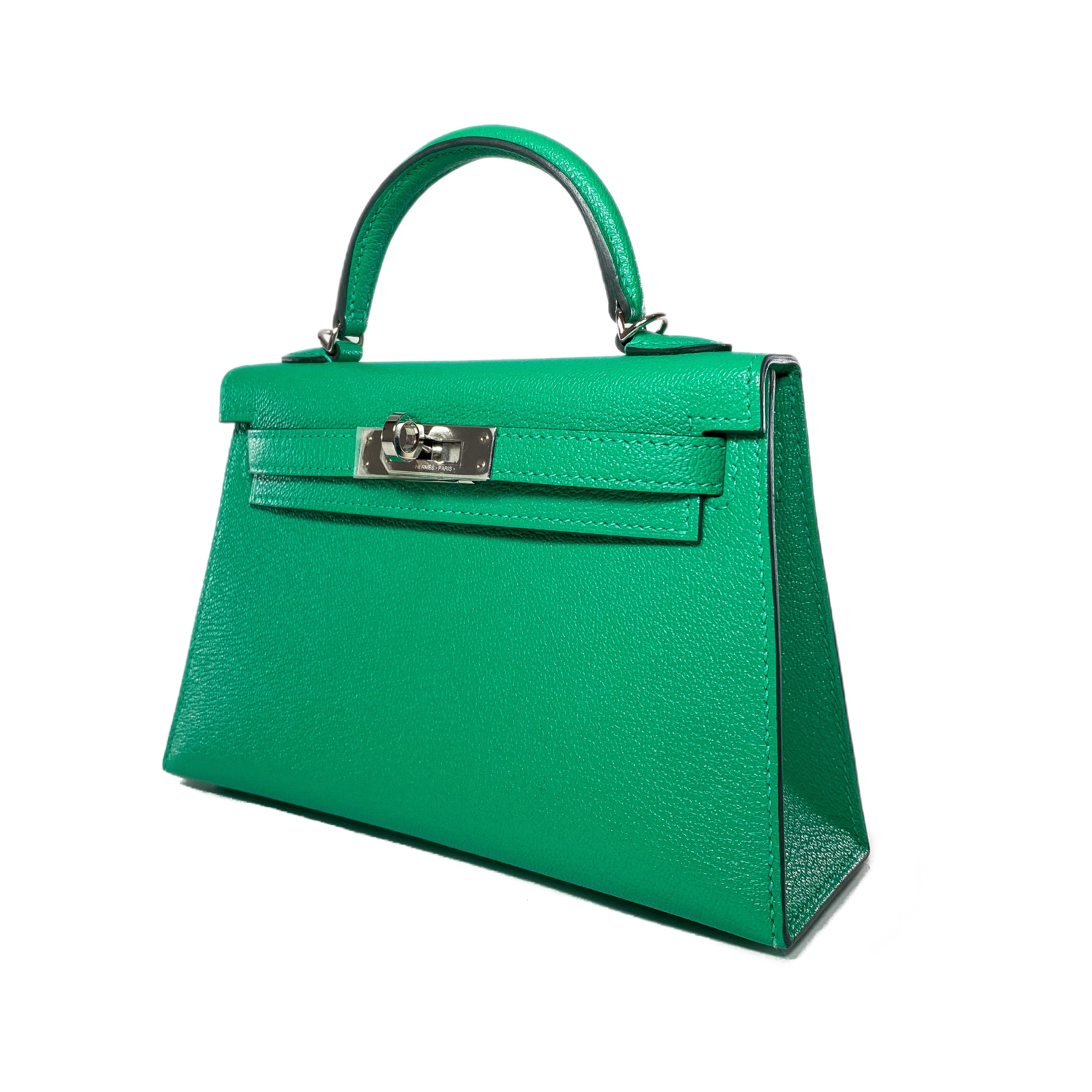 Hermes Mini Kelly 20 Menthe Chevre Palladium Hardware