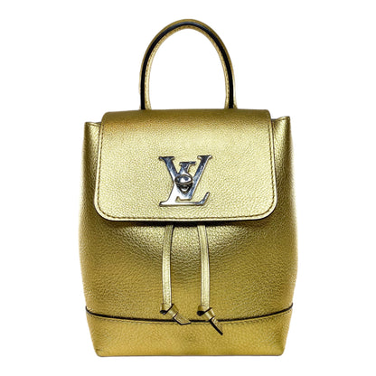 louis vuitton backpack gold plate Louis Vuitton Metallic Gold Lockme Mini Backpack – Consign of the Times ™