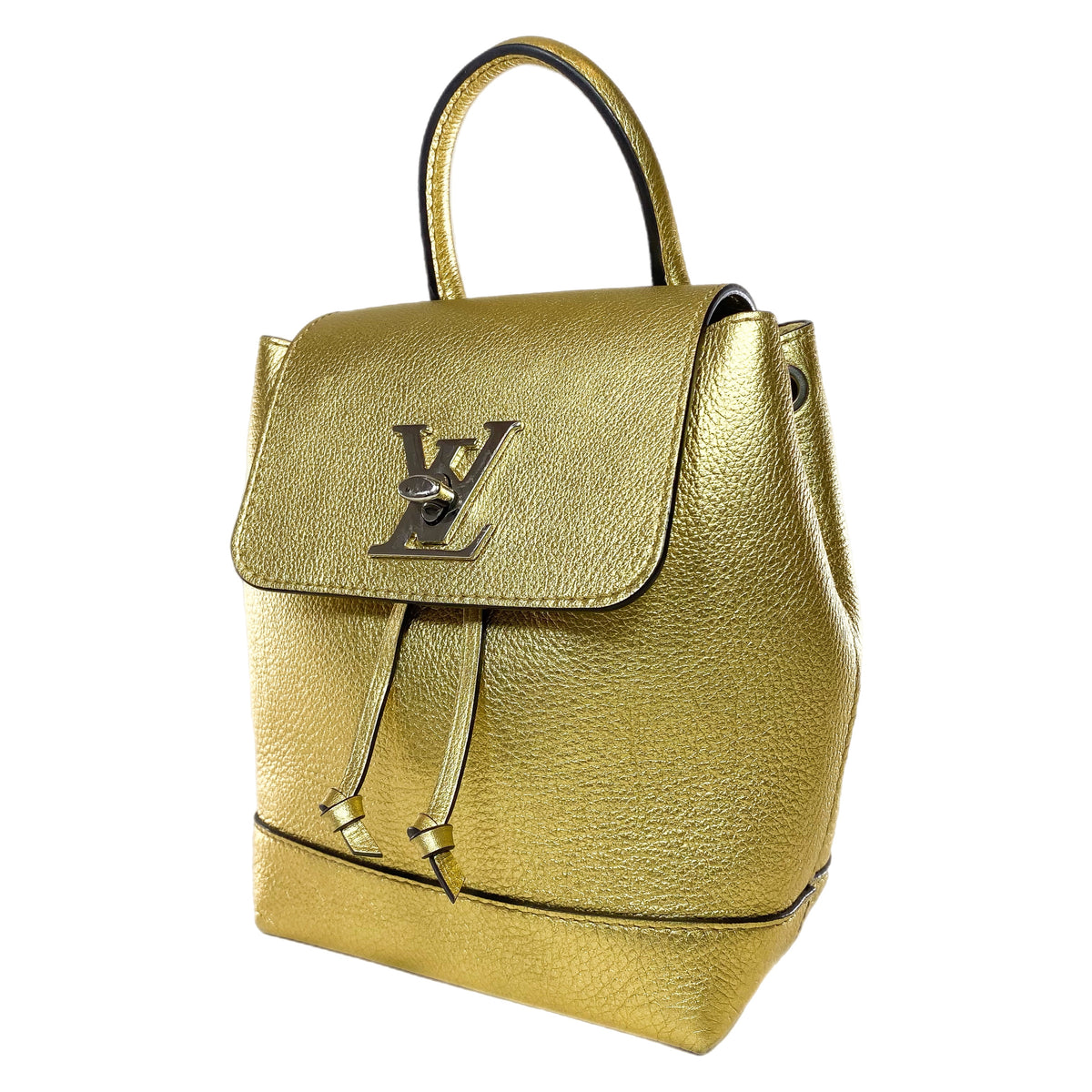 Louis Vuitton Metallic Gold Lockme Mini Backpack | Consign of the Times
