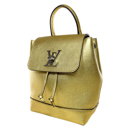 Louis Vuitton Metallic Gold Lockme Mini Backpack