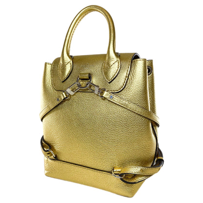 Louis Vuitton Metallic Gold Lockme Mini Backpack