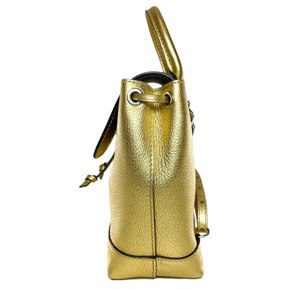 Louis Vuitton Metallic Gold Lockme Mini Backpack