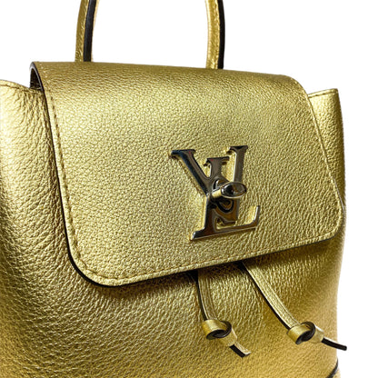 Louis Vuitton Metallic Gold Lockme Mini Backpack